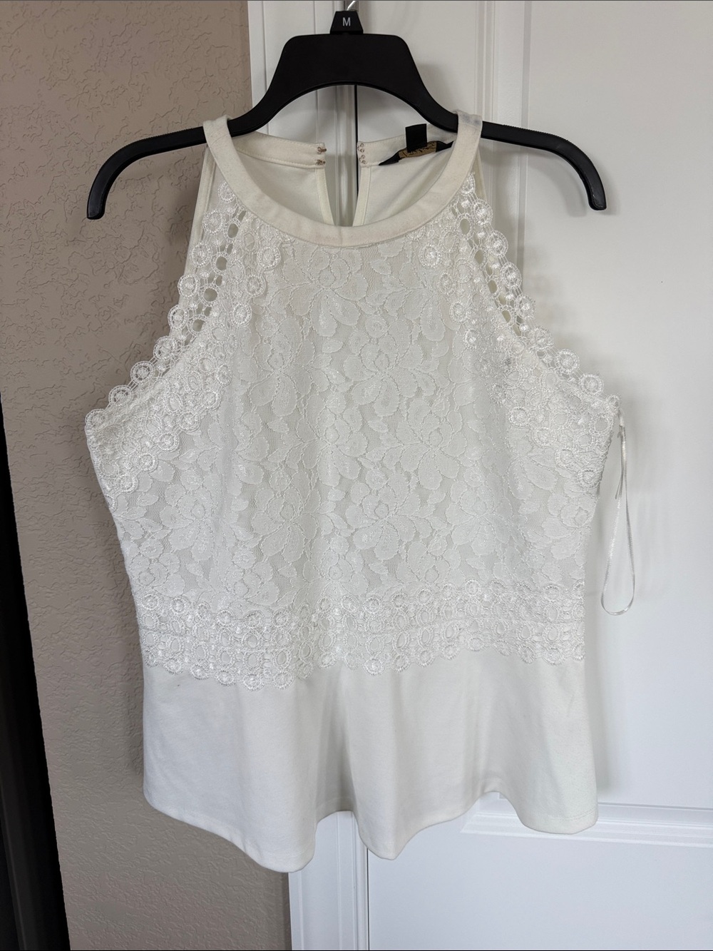 Thalia Sodi Cream Lace Halter Camisole